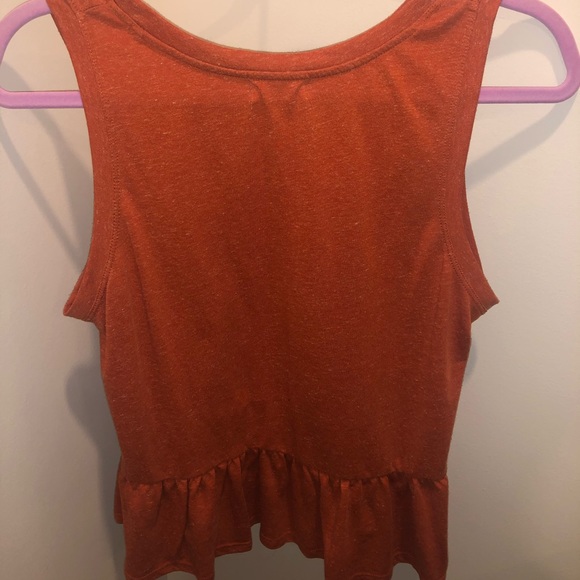 Orange peplum tank - Picture 2 of 2